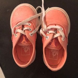 Sparkly Peach Vans Toddler size 5c